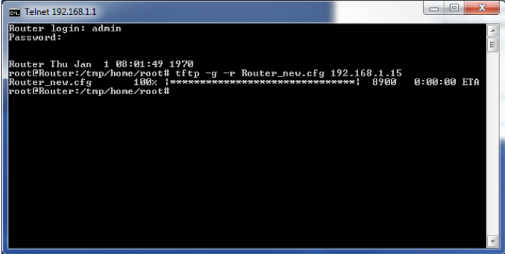 Siretta Router TFTP Configuration