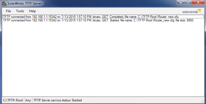 Siretta Router TFTP Configuration